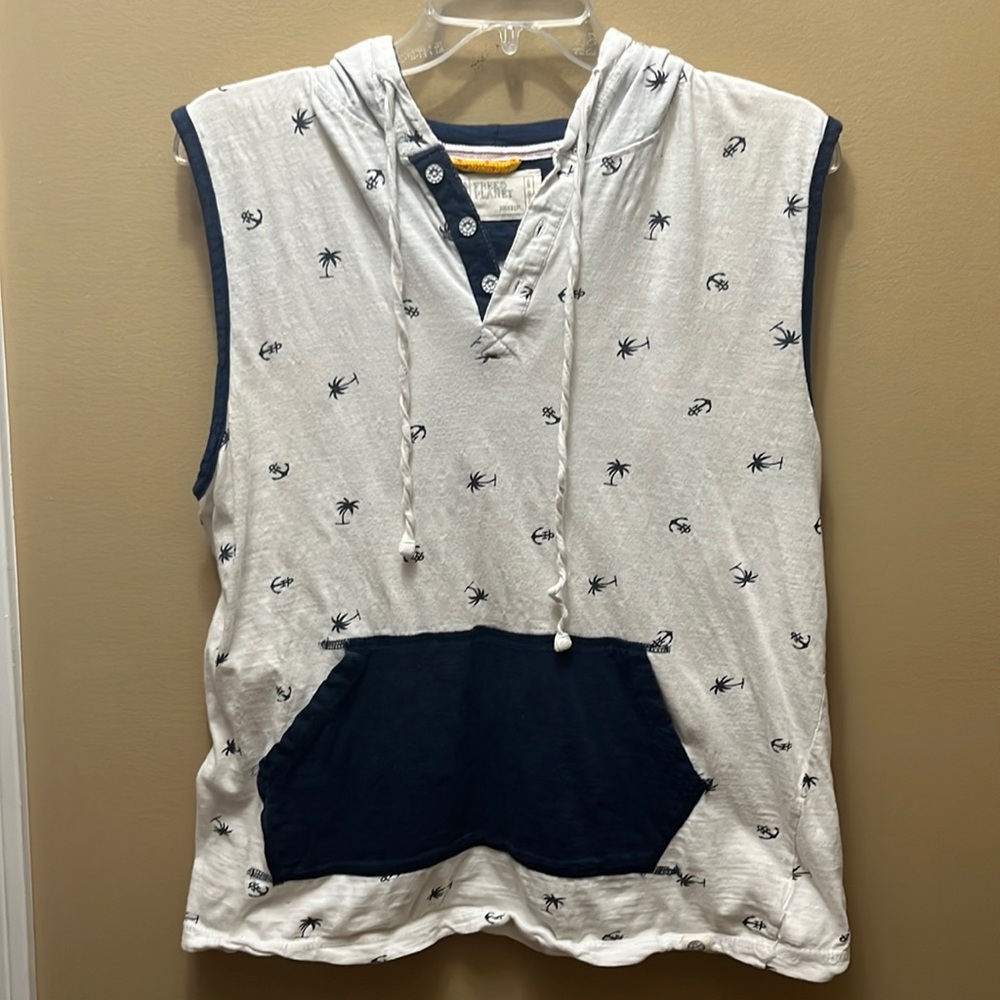 Free Planet Sleeveless Hoodie Vest Size Medium